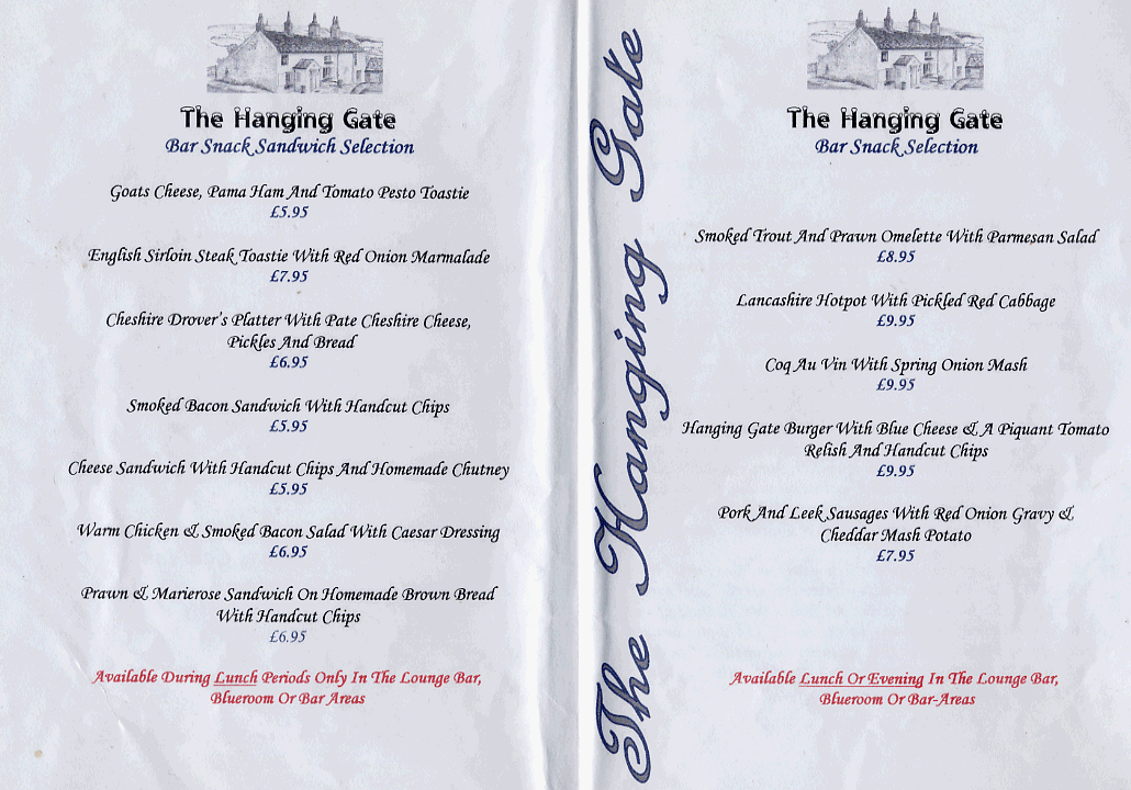 Hanging Gate Inn in Macclesfield serving Traditional